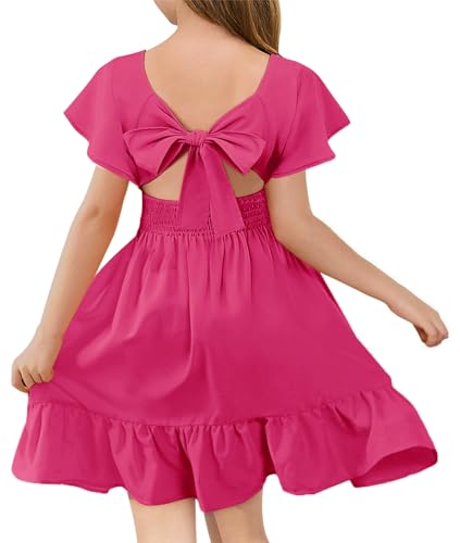 Robe d'été filles Haloumoning à volants chic pour les fêtes et grandes vacances scolaires