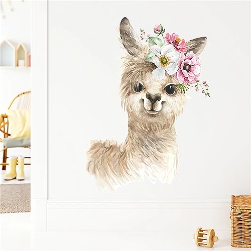 Cute Alpaca Cub Vinilo Decorativo de Pared sacinora miniatura 4