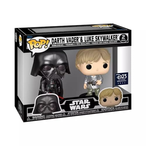 Funko Pop! Star Wars Darth Vader & Luke Skywalker (D23 Metallic Special Edition) 2er Pack