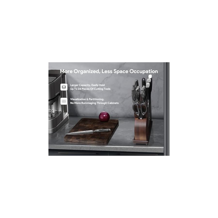 Knife-Set-14-Pieces-for-Kitchen-with-Magnetic-Block-Razor-Sharp-High-Carbon-German-Stainless-Steel-Damascus-Pattern-Full-Tang-Ergonomic-Handle-Black-Flowing-Cloud-Design Knife Set 14 Pieces for Kitchen with Magnetic Block, Razor Sharp High Carbon German Stainless Steel Damascus Pattern, Full Tang Ergonomic Handle, Black Flowing Cloud Design