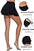 Imagen de Avidlove Mujer Mini Faldas Sexy Encaje Falda Plisada Verano Sólido Corta Falda Ruffle Plisada Elástica Skater Negro L