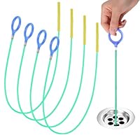 KATISHYRO Abflussreiniger Spirale,4 Stück Rohrreinigungsspirale Sticks Anti-Bruch Stahl Nylonbeschichtung,90CM Abflussreiniger und Haarfänger,für Badewanne Abwasserkanäle Waschbecken
