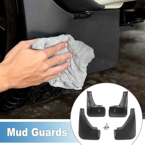 Image of Mud Flap Splash Guard with Mount Accessories Front & Rear Side Mud Guard for Lexus NX250 L4 2.5L Base 2022 (Set of 4), 31x28x14cm, Black