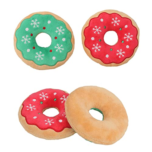 Colcolo Lustiger Hund Quietschendes Spielzeug Quietschen Spielen Katzen Hunde Kuscheltier Langlebig Zähne Spielzeug Weich für Weihnachten Haushalt, Gingerbread Man