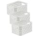Rotho Country 3er-Set Aufbewahrungskiste 2l in Rattan-Optik, Kunststoff (PP) BPA-frei, weiss, 3 x A6/2l (18,3 x 13,7 x 9,8 cm)