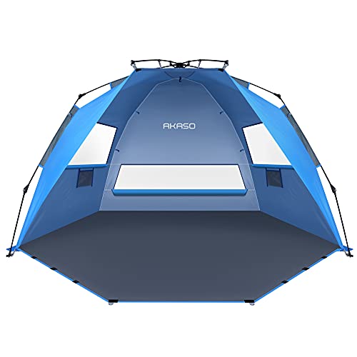 AKASO Pop Up Beach Tent for 3-4 Per…