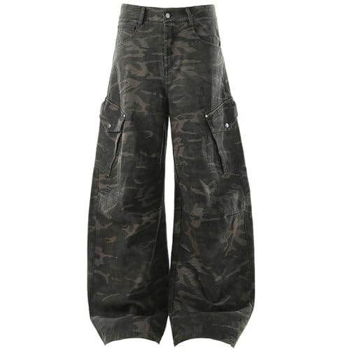 Jeans de travail homme à coupe décontractée et jambes larges léger