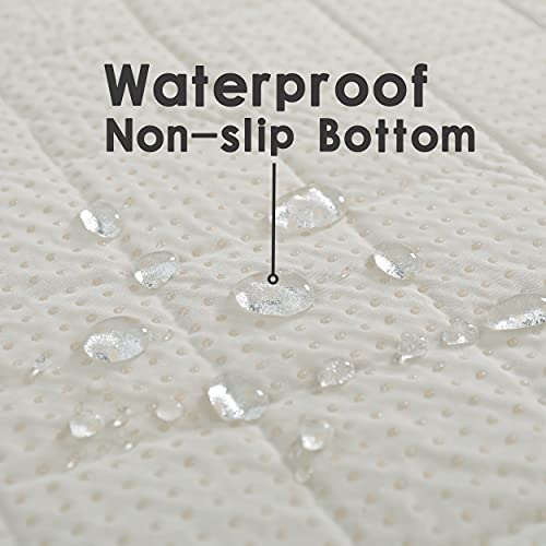 Image of Dog Crate Pee Pads - Wahable Dog Rugs Non-Slip Puppy Pads for Small Dogs, Water Absorb Training Pads (4040 Gray)