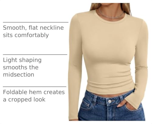 Image of Trendy Queen Womens Long Sleeve T Shirts Fall Fashion Basic Y2K Tops 2026