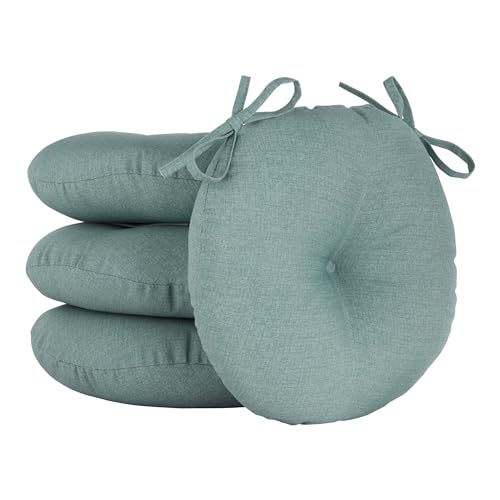 Greendale Home Fashions Seafoam Outdoor 15-inch Bistro Seat Cushion, Set of 4