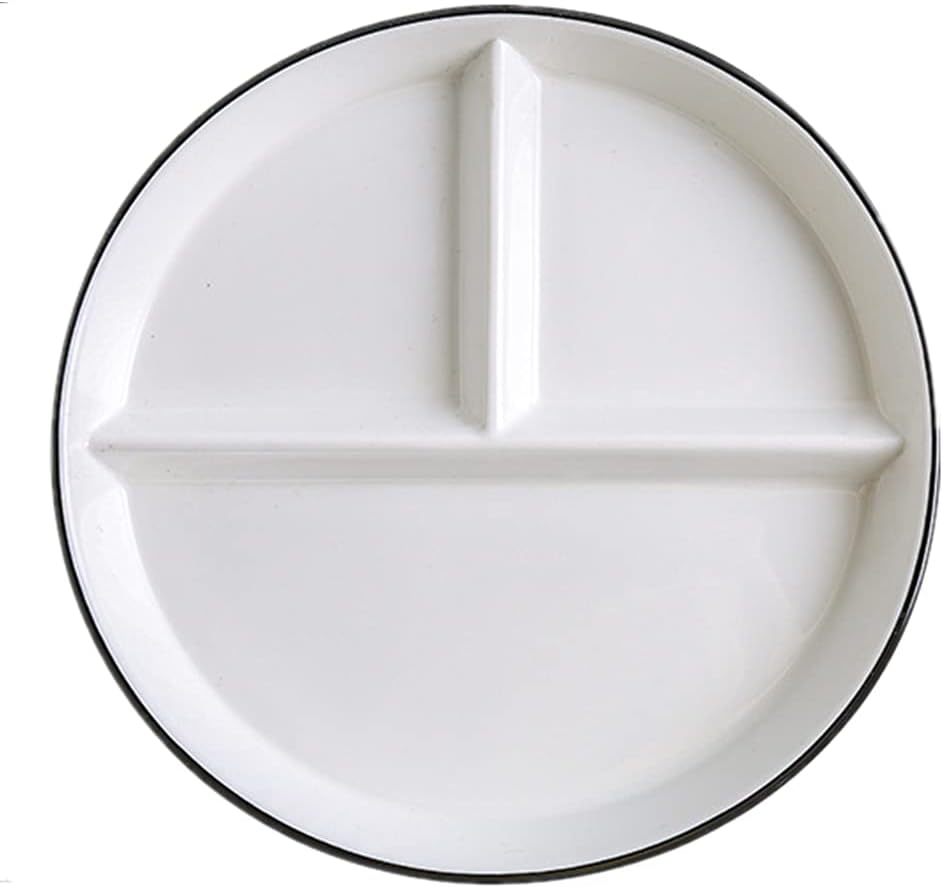 OnePine Healthy Eating Plate Ceramic, Balance Diet Plate, Portion Control Plates for Adults Weight Loss, Diameter: 23cm/9 inch