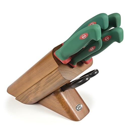 Sanelli Premana Professional Ceppo legno 6 pezzi Leck, Ciliegio,