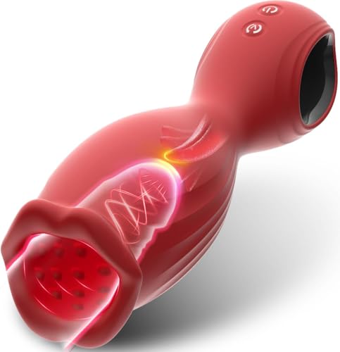 Penis Vibrator Male Masturbator 360 Rotation Mens Vibrator Sex Toys for Men with 10 Vibrations Stimulation Stroker Sex Machine for Penis Trainer Anal Plug