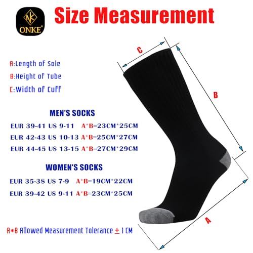 image for ONKE Max Full Cushion Crew Socks for Men Heavy Duty Work Boot Steel To