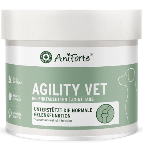 AniForte AgilityVET en tabletas para perros, 300 pastillas. Tabletas naturales para articulaciones...