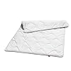 sleepling 190063 Basic 340 warme Duo Winterdecke Winterbettdecke aus 100% Baumwolle Satin 135 x 200 cm, weiß