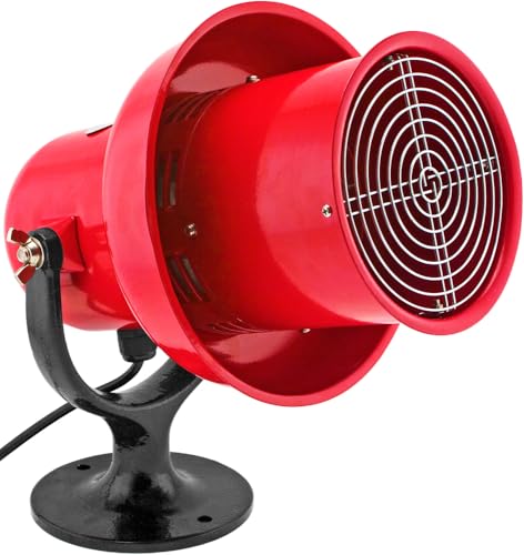 Vixen Horns Loud Air Raid Siren - Industrial Alarm Heavy Duty Electric Motor 120V, Fire Tornado Siren Horn (Unidirectional, 117 dB, Range 1600 ft)