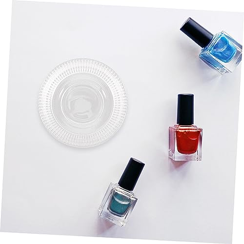 Plato de vidrio para uñas multiuso para manicure miniatura 3