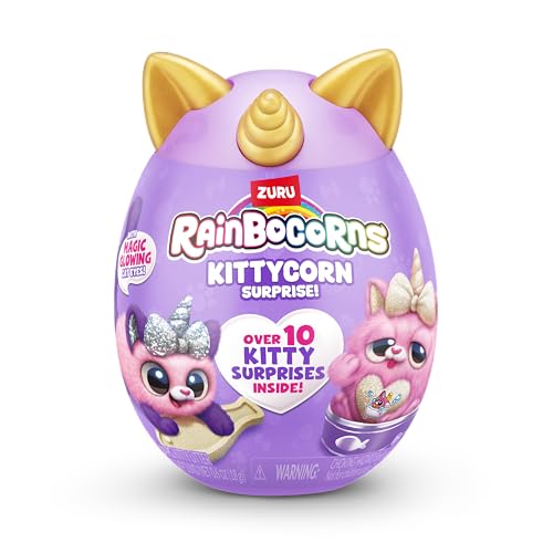 Miniatura 2 de Rainbocorns Kittycorn Surprise Series 2, Chai The Chinchilla Cat - Peluche Coleccionable - 10 sorpresas para desempacar, despegar y revelar corazón, calcomanías, a Partir de 3 años (Gato Chinchilla)