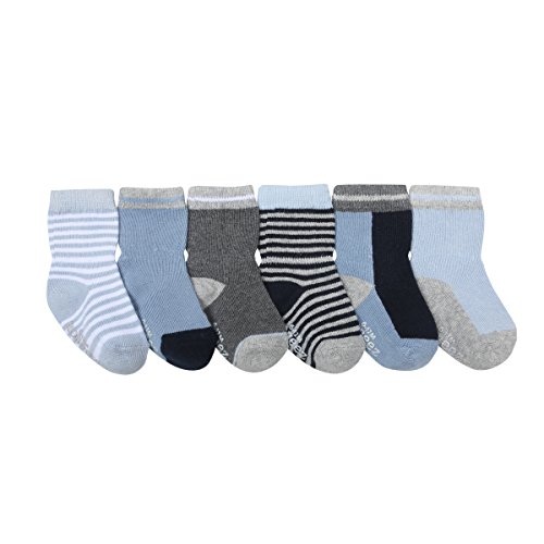 Robeez Baby Boys 6-Pack Socks, Benjamin/blue, 6-12 Months