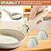 Removable Pot Handle, Cream White Detachable Pan Handles with 2 PCS Silicone Oven Mitts Heat Resistant, Universal Pan Replacement Handles for Pots and Pans
