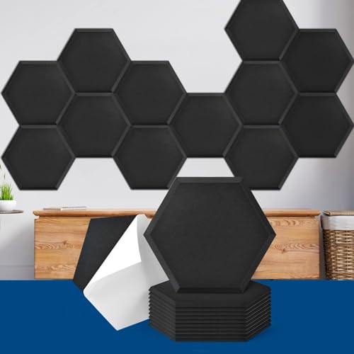 Art3dwallpanels Painéis acústicos autoadesivos, painéis de parede à prova de som de 35,5 x 30,5 x 1