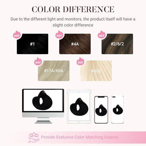 MAXITA Clip in Hair Extensions Real Human Hair, Remy Human Hair Clip in Extensions for Women, Natural Human Hair, 12inch 75g 7Pcs, Jet Black