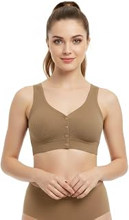 skivya Women’s Front Open Bra with Button Closure Wirefree Padded Daily Bra for Comfort & Support Seamless Inner for Offic... Price In India