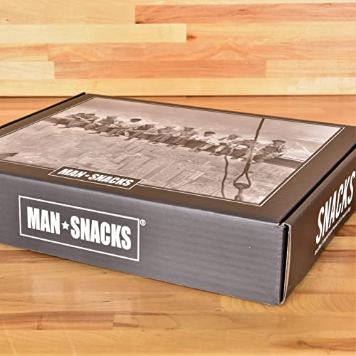 Mansnacks - Deluxe Meat Box - A Manly Assortment Of Beef Jerky, Sausage, Bacon, Cheese, Mustard And Snacks. Packed In A Fun, Manly Gift Box. It's A Gift Basket For Real Men. #TOP3