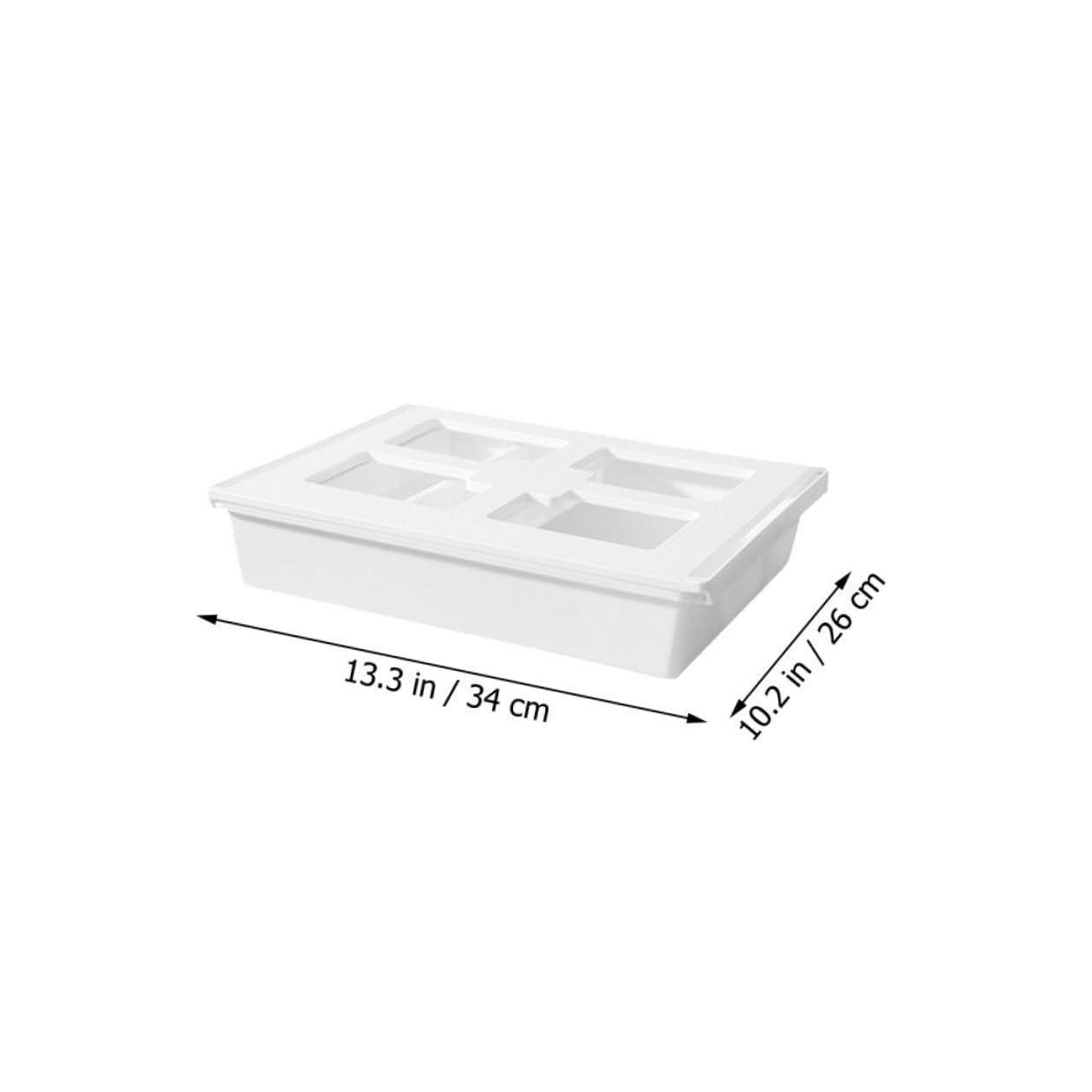 Boîte de Rangement à Tiroir Caché Abs, Grand Format Blanc sous Bureau