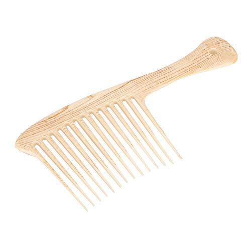 Peine de Dientes Anchos de Aceite 22 × 10 × 1 Peine de Peluquería de Aceite Retro para Hombres Peine de Peinado de Dientes Grandes y Anchos Portátiles