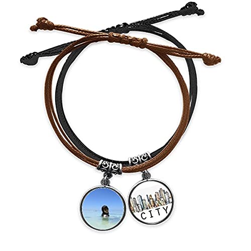 Bracelet de mer Ellie Yao bijou de natation pour fille en cuir Sidi