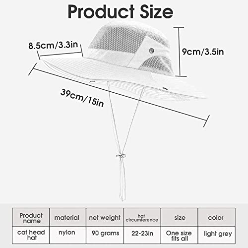 Image of GUSTAVE Wide Brim Hat 360 Degree UV-Protection Sun Hat for Men with Neck Flap & Removable Face Cover Outdoor Unisex Sun Hat with Chin Strap, Breathable Sun Hat for Hiking, Fishing, Gardening