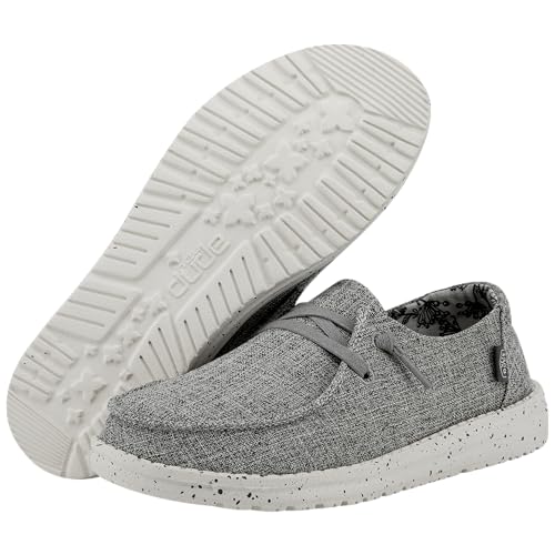 Image of HEYDUDE Women's Wendy Chambray | Women's Shoes | Women's Lace Up Loafers | Comfortable & Light-Weight