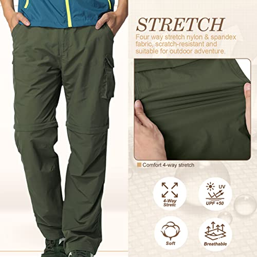 Mens Hiking Pants Convertible Quick Dry Zip Off Fishing Travel Safari Pants