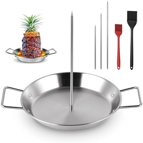 Carne Asada Al Pastor Skewer For Grill, Stainless Steel Vertical
