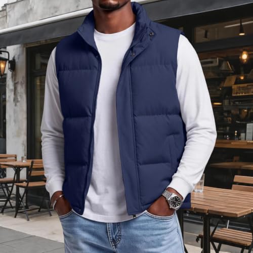 Men's Puffer Vest Quilted Vest No Hood Sleeveless Padded Jacket Coat - image 2