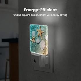 Seashell Starfish Beach Seaside Night Light Plug in LED Lamp Acrylic Glass Decor Night Lights Plug into Wall with… 413rX0DziVL. SS280