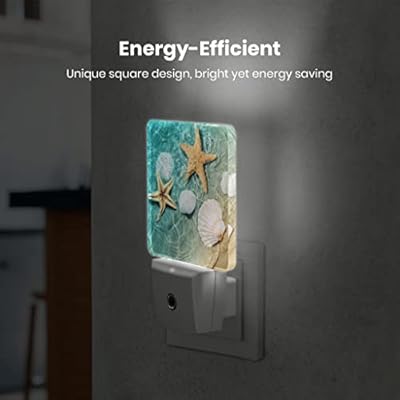 Seashell Starfish Beach Seaside Night Light Plug in LED Lamp Acrylic Glass Decor Night Lights Plug into Wall with… 413rX0DziVL. SS400