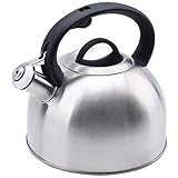 Foedo Whistling Stovetop Tea Kettle 3.2 Quart Stainless Steel Teapot, Hot Water Fast to Boil, Cool...