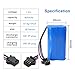 KBT 2 Pack 7.4V Lithium Battery SM-3P Plug, 600mAh Rechargeable RC Battery with 2 USB Charging Cable for DE82 TK3086B G20601 RC Toy RC Car