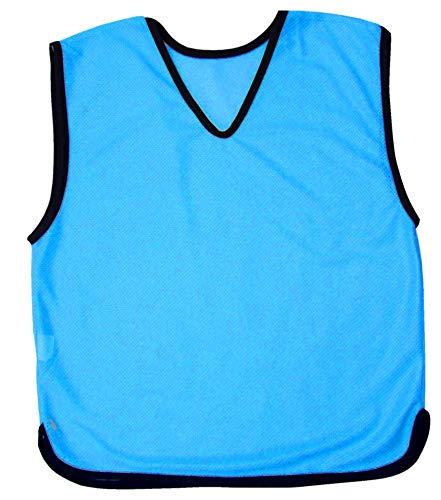 Prospo - Baberos de entrenamiento para fútbol, rugby, 10 unidades, 16 colores y 4 tamaños, color turquesa