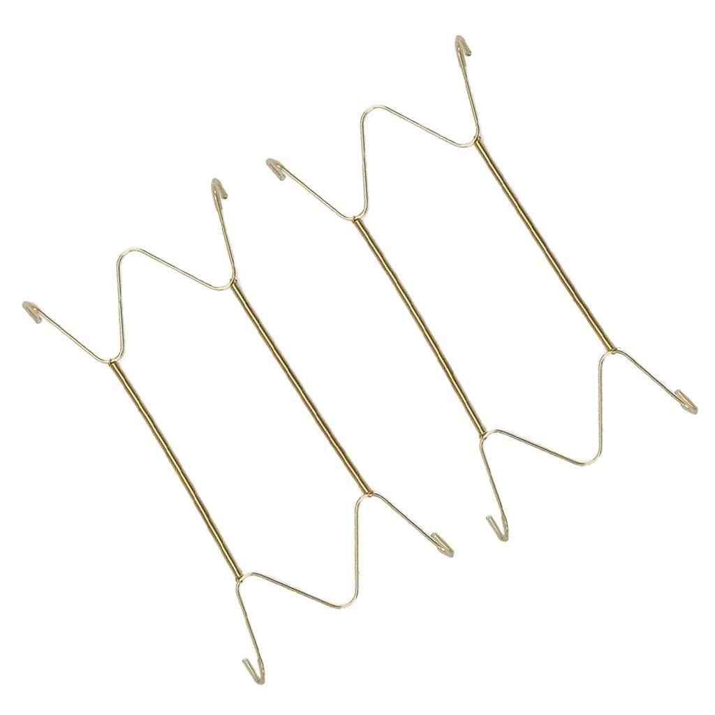 U/ D Golden Invisible Wall Hanging Plate Hook Hanger Dish Display Holder (6 Inch)