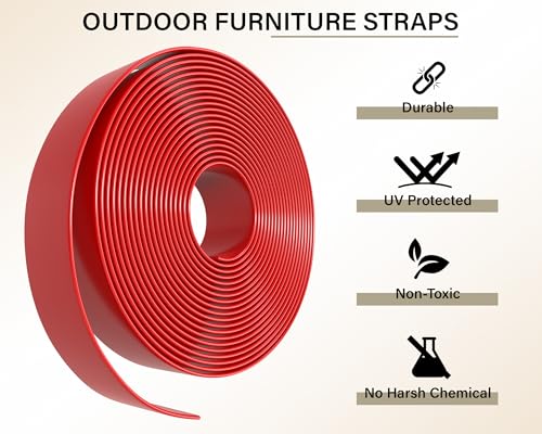 Chaises de patio rénovées grâce aux sangles vinyle mat avec rivets - 4