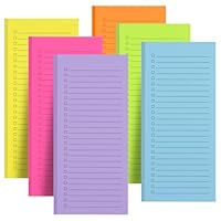 6 Pack Magnetic Notepads, Notepads Grocery List Magnet Pad for Fridge,Full Magnet Back Design Notepad for Grocery Lists, Shopping Lists, to-Do Lists(240 Sheets)