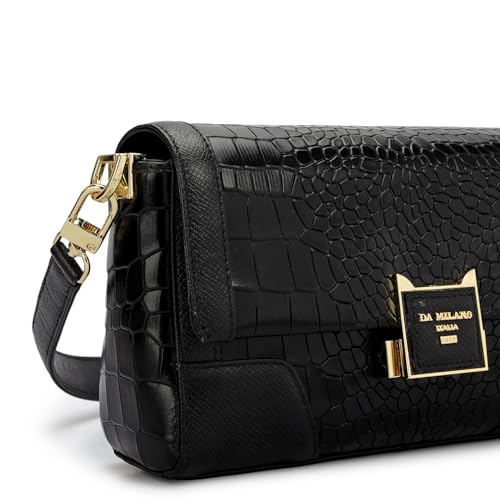 Image of Da Milano Leather Shoulder Bag for Women (01939OL)