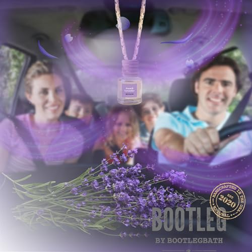 Image of Car Air Freshener Diffuser, Lavender Aromatherapy, Natural Fragrance Oil, Long Lasting, By Bootleg Collection, Made in USA