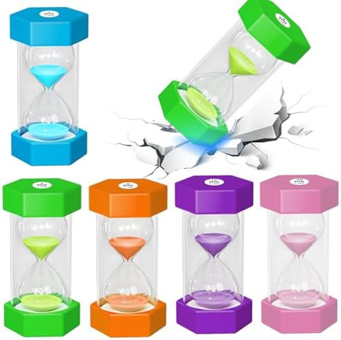 Amazon.com: Sand Timer 6 Colors Hourglass 1/3/5/10/15/30 Minutes ...