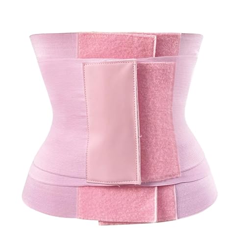 DUNSBY Faja Reductora Mujer Faja Reductora y Moldeadora for Abdomen, cinturón de compresión Abdominal de Doble Capa.(Pink,L-XL)