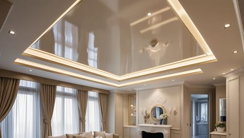 Image of Indigo Bright Ceiling Coat Gold Series - Premium Matt Finish Ceiling Paint | Brilliant Brightness | Hides Ceiling Imperfections | Anti-Fungal Interior Emulsion | 4 L Brilliant White